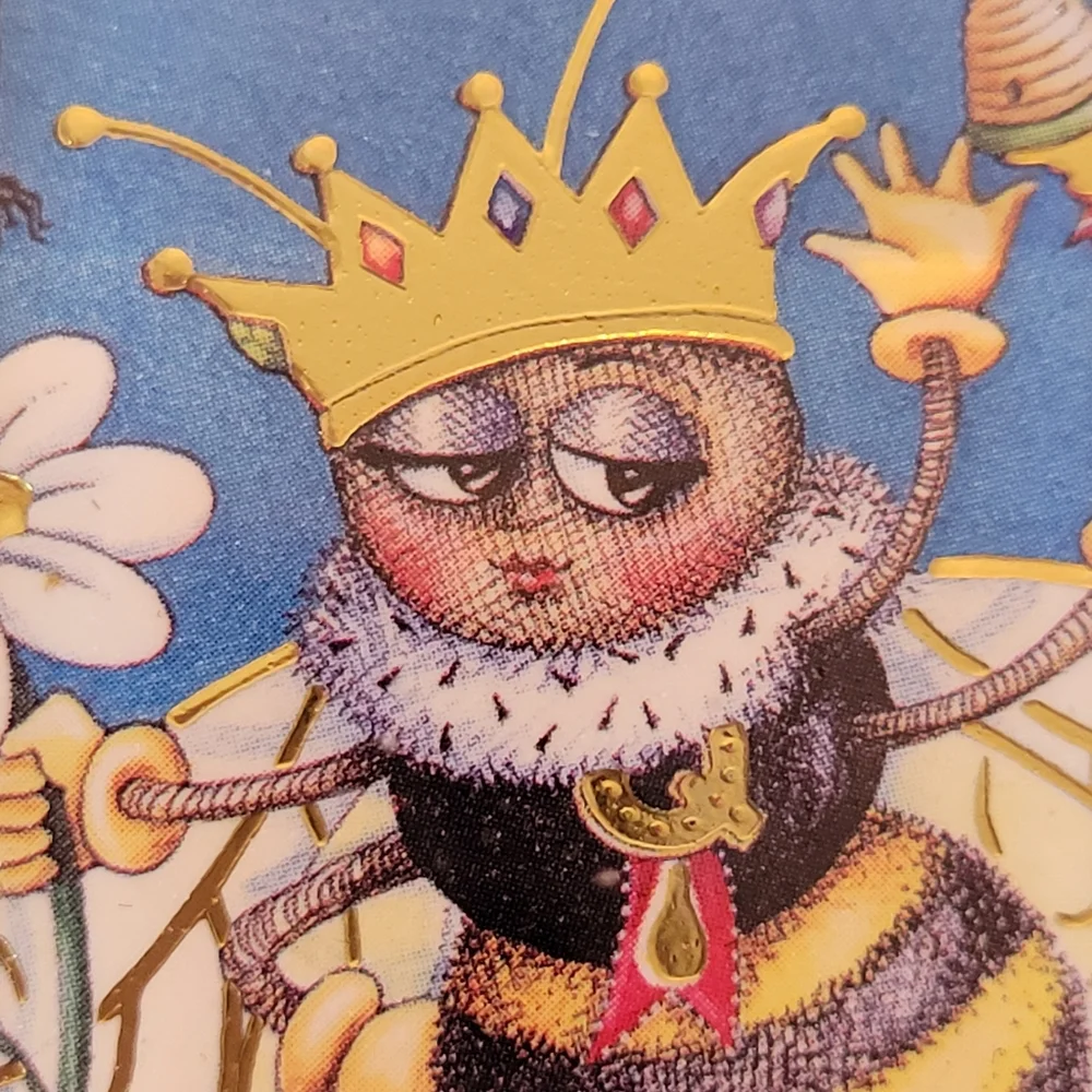 Mary Engelbreit Queen Bee Paperweight ~Whimsical & Fun! ~ Metallic Accent ~ Cute